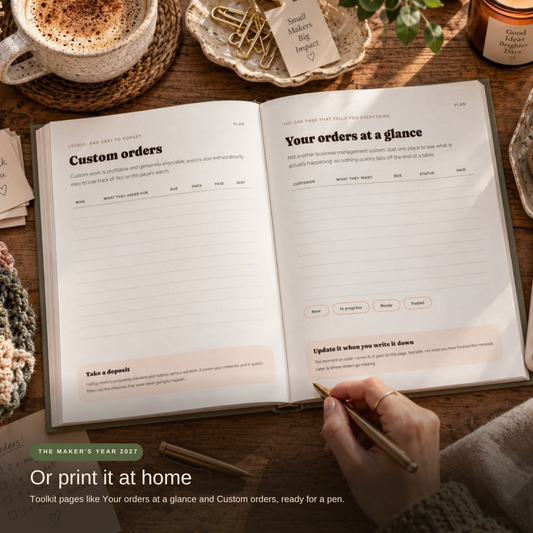 The Maker’s Year 2027 Craft Business Planner