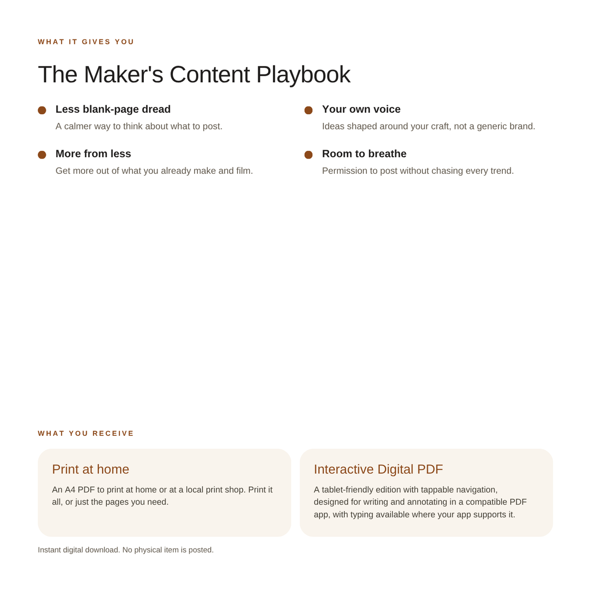 The Maker’s Content Playbook