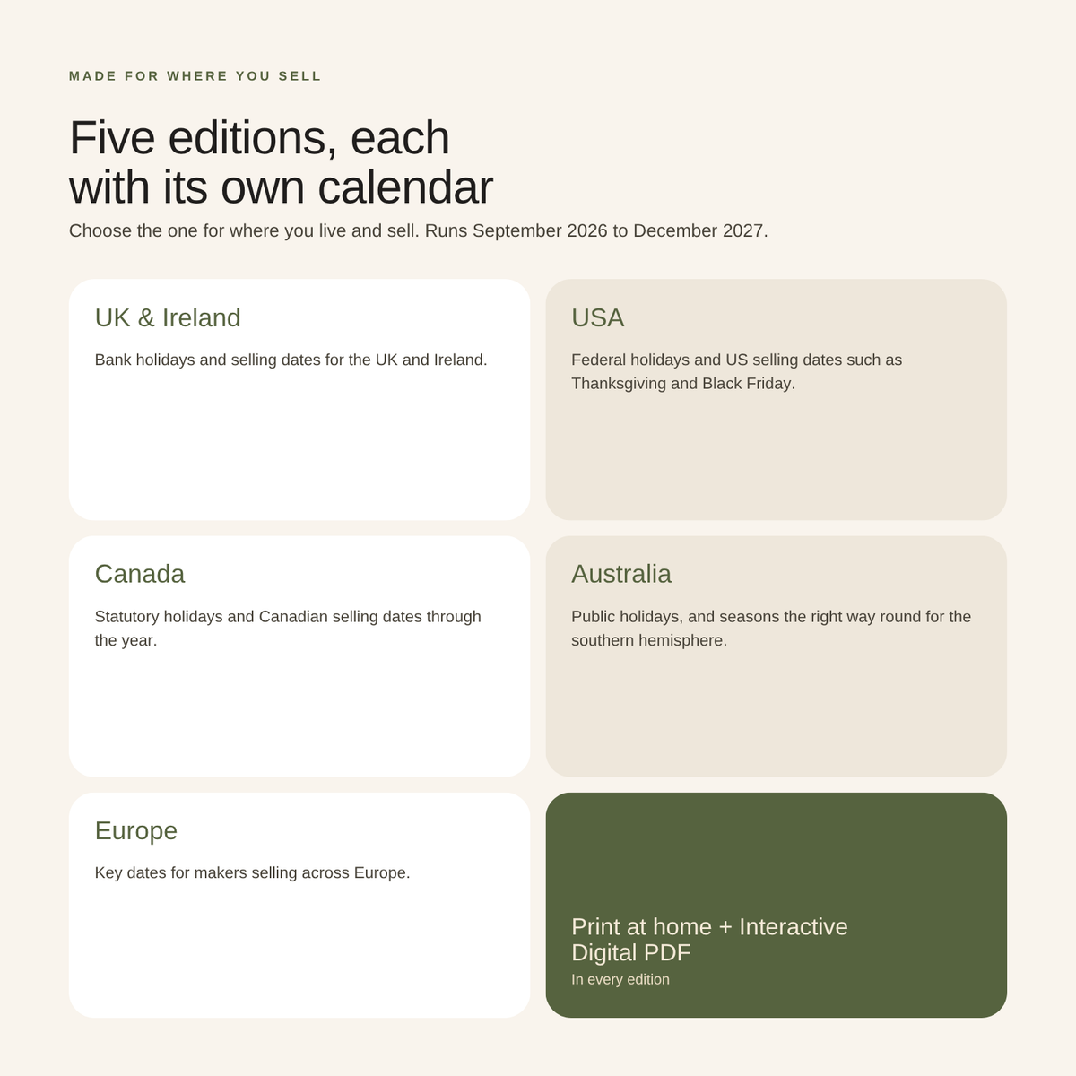 The Maker’s Year 2027 Craft Business Planner